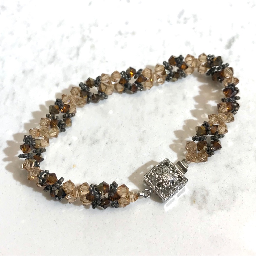 **NEW** Handmade bracelet w/ Swarovski crystals.